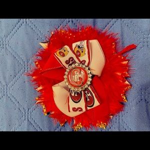 49ers hair bow
